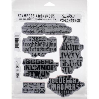 Stampers Anonymous Tim Holtz Cling Stamps - Faded Type